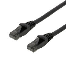 Patch kabelis DELTACO U/UTP High Flex Cat6, 24AWG, 500MHz, LSZH, juodas / UUTP-1502