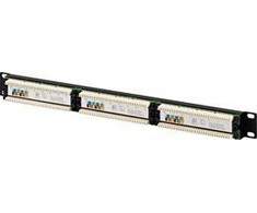 Deltaco Patch UTP 1U, 19" metalinė panelė 24xRJ45, Cat6 / PAN-108