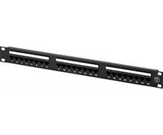 Deltaco Patch UTP 1U, 19" metalinė panelė 24xRJ45, Cat6 / PAN-108