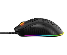 Pelė DELTACO GAMING su laidu, 6400 DPI, RGB, USB, juoda / GAM-108