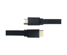 Plokščias High Speed HDMI kabelis DELTACO su Ethernet, 4K UHD, 3m, juodas / HDMI-1030F-K / R00100009