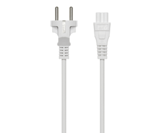 Prietaiso kabelis DELTACO įžemintas, tiesus CEE 7/7 į tiesų IEC 60320 C5, max 250V/2.5A, 2m, 3X0.75mm2, baltas / DEL-109NV