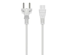 Prietaiso kabelis DELTACO įžemintas, tiesus CEE 7/7 į tiesų IEC 60320 C5, 0.5m, max 250V / 2.5A, 3X0.75mm2, baltas / DEL-109C-50V