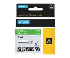 Rhino Professional. žymėjimo juosta, 12mm, baltas tekstas ant žalios juostos, 5,5 m DYMO / 1805414