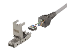 RJ45 kištukas Cat6A, ekranuotas, be įrankių, metalinis DELTACO / MD-106