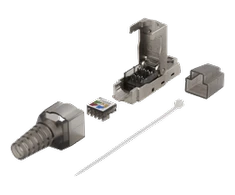 RJ45 kištukas Cat6A, ekranuotas, be įrankių, metalinis DELTACO / MD-106