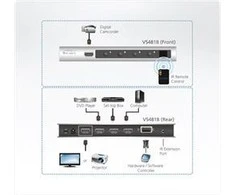 ATEN UltraHD, 4K, 1080P, sidabrinis VS481B-AT-G / VS481B