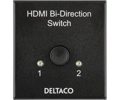 Komutatorius DELTACO, 2 jungčių, juodas / HDMI-7017