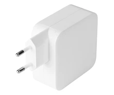Sieninis įkroviklis DELTACO USB-C, GaN technologija, 2x USB-C PD, iš viso 100 W / USBC-GAN03