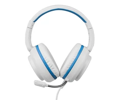 Stereo žaidimų ausinės DELTACO GAMING Baltas LINE skirtos PS5, 2 m laidas, 40 mm elementas, balta / mėlyna / GAM-127-W