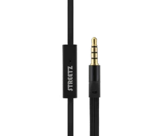 STREETZ Ausinės, su mikrofonu, 3.5mm, juodos HL-W100
