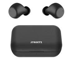 STREETZ True Belaidės Stereo į ausis įkišamos, dvigubos ausinės, įkrovimo dėklas, juodas