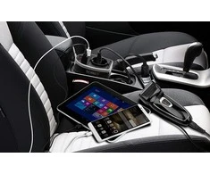 Technaxx TE13 automobilio maitinimo keitiklis, 2 USB prievadai ir 1 CEE 7/4 išvestis, DC 12V, AC 230V 50hz, Juodas / TE13