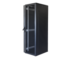 TOTEN System G, 19" grindų spintelė, 42U, 600x1200, perforuotos durys priekyje, perforuotos durys gale, 800 kg apkrova, juodas 19-G6242PP