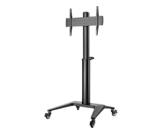 TV laikiklis ant ratų DELTACO OFFICE aliuminis, reguliuojamo aukščio, 37-70", juodas / ARM-0451