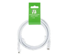 Deltaco U / UTP Cat6 kabelis, CCA, 2m, 250MHz EPZI balta / TP-62V-CCA