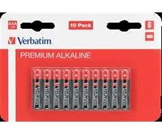 AAA šarminės baterijos, 1,5 V, 10vnt. juoda Verbatim / V49874
