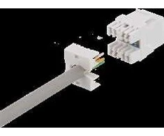 Cat6 "Keystone" jungtis, LSA / 110 jungtis, plastikinis, 180 DELTACO baltas / MD-118