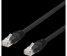 DELTACO U / UTP Cat6a patch kabelis, 0.3m, 500MHz, Delta-certified, LSZH, juodas TP-603SAU