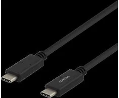 DELTACO USB-C - USB-C laidas, 5Gbit / s, 5A, 2M, juodas USBC-1503