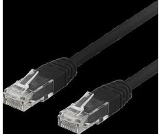 DELTACO U/UTP Cat6 patch kabelis, 0.3m, 250MHz, LSZH, juodas / TP-603S