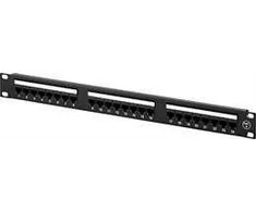 Deltaco Patch UTP 1U, 19" metalinė panelė 24xRJ45, Cat6 / PAN-108