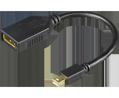 DisplayPort - miniDisplayPort adapteris DELTACO 4K UHD 60Hz, 0.2m, juodas / MDP-DP1-K / 00110028