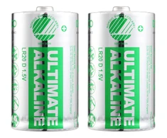 Ultimate Alkaline D baterijos DELTACO Nordic Swan Ecolabelled, 2 vnt. pakuotė / ULT-LR20-2P