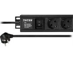 Maitinimo panelė 19 Toten, 3m, juoda / 19-6PDU
