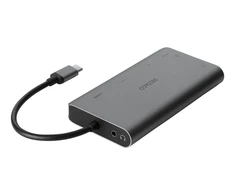 Įkrovimo stotelė DELTACO USB-C i HDMI / VGA / USB / RJ45 / SD, USB-C jungtis krovimui, 3840x2160, pilkas / USBC-HDMI18