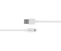 Under_Develo Lightning kabelis DELTACO USB-A -Lightning, 2m, Apple C189 chipset, MFi, FSC ženklinta pakuotė, baltas / IPLH-402