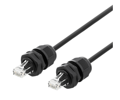 Under_Develo Patch kabelis DELTACO S/FTP Cat6a, 5m, IP68, PG13.5, juodas / SFTP-65AH-WP