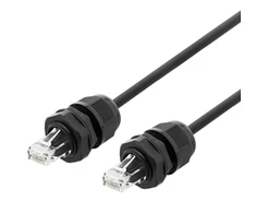 Under_Develo Patch kabelis DELTACO S/FTP Cat6a, 5m, IP68, PG13.5, juodas / SFTP-65AH-WP