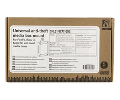 Universalus apsaugos nuo arbastės laikiklis, montavimo komplektas, plienas, juodas DELTACO / ARM-535