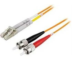 Optinis kabelis OM1, LC - ST, dvipusis, UPC, 62,5 / 125, 10m, DELTACO oranžinis / LCST-10M
