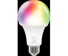 RGB LED lempos DELTACO SMART HOME E27, 3 vnt. pakuotė, WiFI 2.4GHz, 9W, 810lm, pritemdoma, 16m spalvų, 220-240V, baltos / SH-LE27RGB-3P