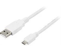 USB 2.0 kabelis USB-A - USB , 5-pin, 0.25m DELTACO balta / USB-299W