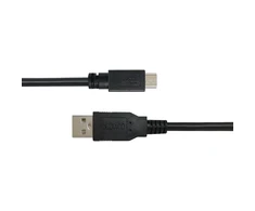 USB 2.0 Micro B kabelis DELTACO 2.4A, 1m, juodas / USB-301S-K / R00140008