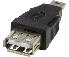 USB adapteris DELTACO tipas A ho - tipas Mini-B ha, juodas / USB-72
