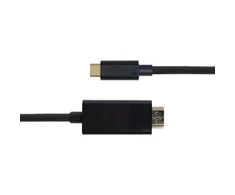 USB-C - HDMI cable DELTACO 4K UHD, auksinis plated, 1m, juodas / USBC-HDMI1010-K / R00140019