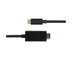 USB-C - HDMI kabelis DELTACO 2m, 4K@60Hz, juodas / USBC-HDMI-1020