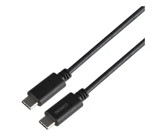 USB-C į USB-C kabelis DELTACO 5 Gbit/s, 5A, 1 m, juodas / USBC-1501-LSZH