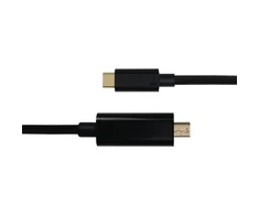 USB-C - miniDisplayPort kabelis DELTACO 4K UHD, paauksuotos jungtys, 2m, juodas / USBC-DP202-K / 00140017