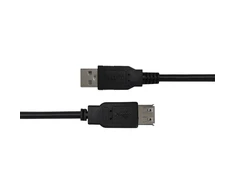 USB ilginimo kabelis DELTACO USB-A male - USB-A female, 2m, juodas / USB2-12S-K / R00140002