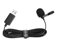 USB lavalier mikrofonas BOYA 4m kabelis, plug-and-play, juodas / BY-LM40 / BOYA10173