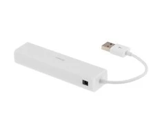 USB tinklo plokštė DELTACO USB 2.0 100Mb/s, su 3xUSB HUB / USB2-LAN3