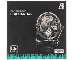 USB ventiliatorius Deltaco FT-750 10cm, Juodas