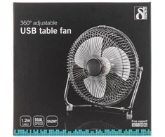 USB ventiliatorius DELTACO 18cm, juodas / FT-758