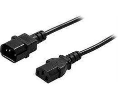 Įžemintas įrenginys / pratęsimo kabelis jungčiai tarp įrenginio ir tinklo / kabelio, tiesus IEC 60320 C14 tiesiai IEC 60320 C13, maksimaliai 250V / 10A, 0,5m DELTACO juodas / DEL-112-50