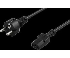 „DELTACO“ įžemintas maitinimo laidas, CEE 7/7 pagal IEC 60320 C13, 10m, juodas DEL-111N